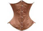 Waspie Corset 26 Double Steel Boned Waist Training Satin Underbust Corset