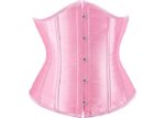 Pink Sexy Satin Vintage Underbust Waist Training Corset Bustier