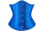 Blue Sexy Satin Vintage Underbust Waist Training Corset Bustier