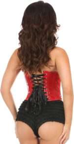 Womens Red Corset Top Sleeveless By Waspie Corset