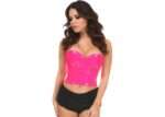 Womens Pink Corset Top Sleeveless By Waspie Corset