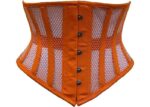 Orange Underbust Steel Boned Hourglass Corset For Women