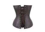 Brown Sheep Nappa Leather Steampunk Overbust Corset