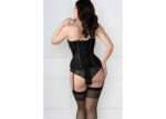 Black Satin Gothic Couture Corset