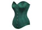 Instant Shape Dark Green Satin Waist Cinching Longline Overbust