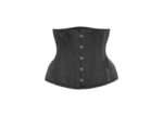 Black Underbust With Contrast Brocade Hip Panel & Curved Gothic