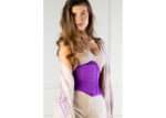 PURPLE SATIN WAIST TRAINING WASPIE UNDERBUST