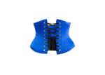 COBALT BLUE SATIN WAIST TRAINING WASPIE UNDERBUST