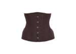 Style: Underbust, Regular Length Range: Expert Waist Training Corset Design Features: Hip Panels, Additional Boning, Curved Hem Colour: Espresso Fully Adjustable Lacing: Corset Cording Achievable Waist Reduction: 10-13cm Back Modesty Panel Strong Waist Tape 6 Suspender Loops Outer Material: 100% Cotton Lining: 100% Cotton Twill 18 x 7mm Spiral Steel Bones, 4 x 7mm Flat Steel Bones Steel Busk Length: 21cm (Corset Size 20"-24") 24cm (Corset Size 26"-38")