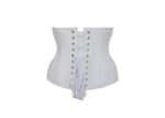 Underbust Waist Trainer White Cotton Curved Hip Panels