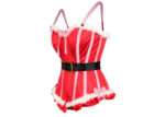 Mrs Claus Steel Boned Strap Xmas Corset