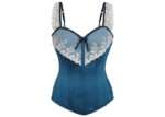 Twilight Blue Glitter Overbust Corset