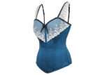 Twilight Blue Glitter Overbust Corset