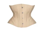 Beige Cotton Hourglass Corset By Waspie Corset