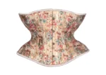 Pink Floral Hourglass Corset, Printed Underbust Torso