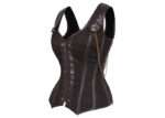 Shoulder Strap Steampunk Corset with Zip Front