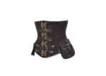 Brown Striped Steampunk captain Underbust with Pouches