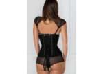 Longline Waist Training Black Mesh Underbust