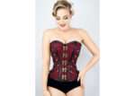 Red Waist Taming Steampunk Corset With Chains