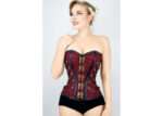 Red Waist Taming Steampunk Corset With Chains