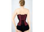 Red Waist Taming Steampunk Corset With Chains