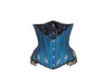 Longline Turquoise Underbust Waist Training Corset With Flossing