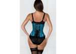 Longline Turquoise Underbust Waist Training Corset With Flossing