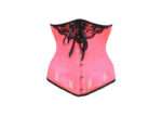 Longline Hot Pink Underbust Waist Cinching Corset With Flossing