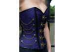 Purple Waist Taming Steampunk Corset With Chains