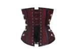 Red and Black Striped Steampunk Overbust with Swing Hooks and Chains