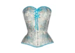 Rococo Blue Brocade Hourglass Underbust Corset