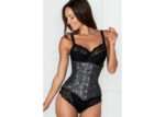 Long Silver Brocade Waist Training Underbust Gothic Corset