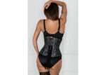 Long Silver Brocade Waist Training Underbust Gothic Corset