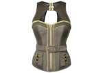 Military Style Zip and Buckle Strap Corset