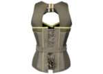 Military Style Zip and Buckle Strap Corset