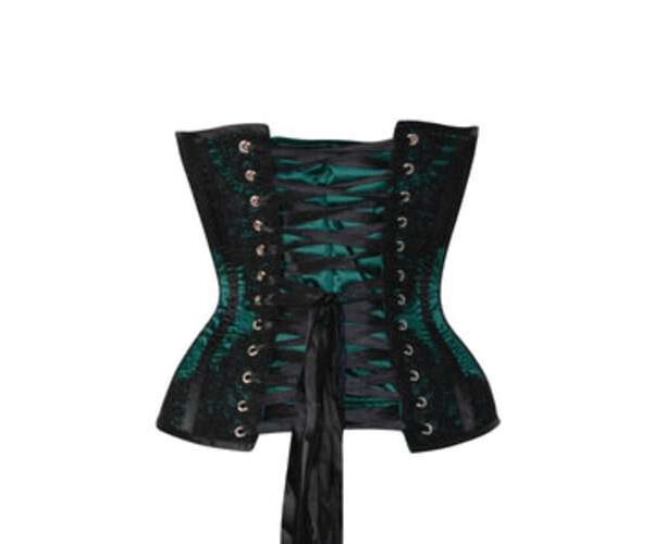 Historic Inspired Gothic Green Waist Taming Overbust