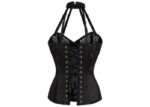 Black Mesh Gothic Overbust Lingerie Corset