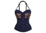 Military Inspired Burlesque Strap Corset