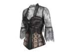 Steampunk Buckled Gothic Corset with separate Lace Bolero