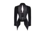 Black Velvet Corset Tuxedo Jacket