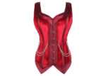 Burgundy Velvet Strap WaistCoat Corset