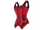 Burgundy Velvet Strap WaistCoat Corset