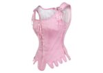 Historically Inspired Baby Pink Satin Overbust Corset