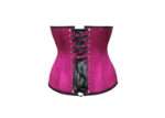 Steampunk Black and Pink Longline Underbust with Side Tabs