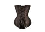 Instant Shape Black Brocade Gothic Overbust Corset Longline