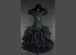 EMERALD BRIDAL BUSTLE GOTHIC CORSET