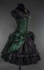 EMERALD BRIDAL BUSTLE GOTHIC CORSET