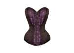 Purple Brocade Expert Gothic Waist Training Overbust Corset