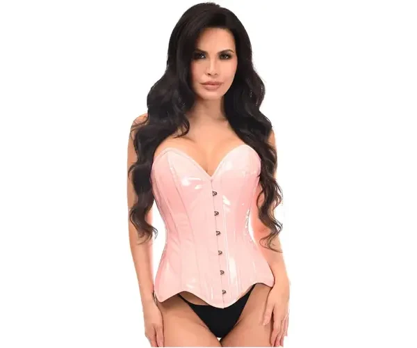 vinyl corset , patent corset pvc tops