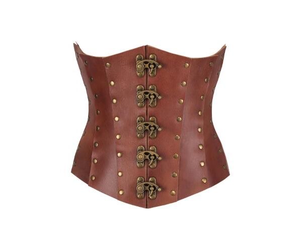 leather corset , waspie corset , waspie leather corset
